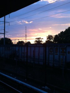 My metro stop for work, which has been rewarding my late hours with some pretty awesome sunset views.